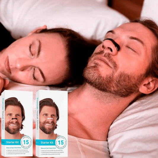 Nose Clip Expander + 15 Magnetic Anti-Snoring Stickers